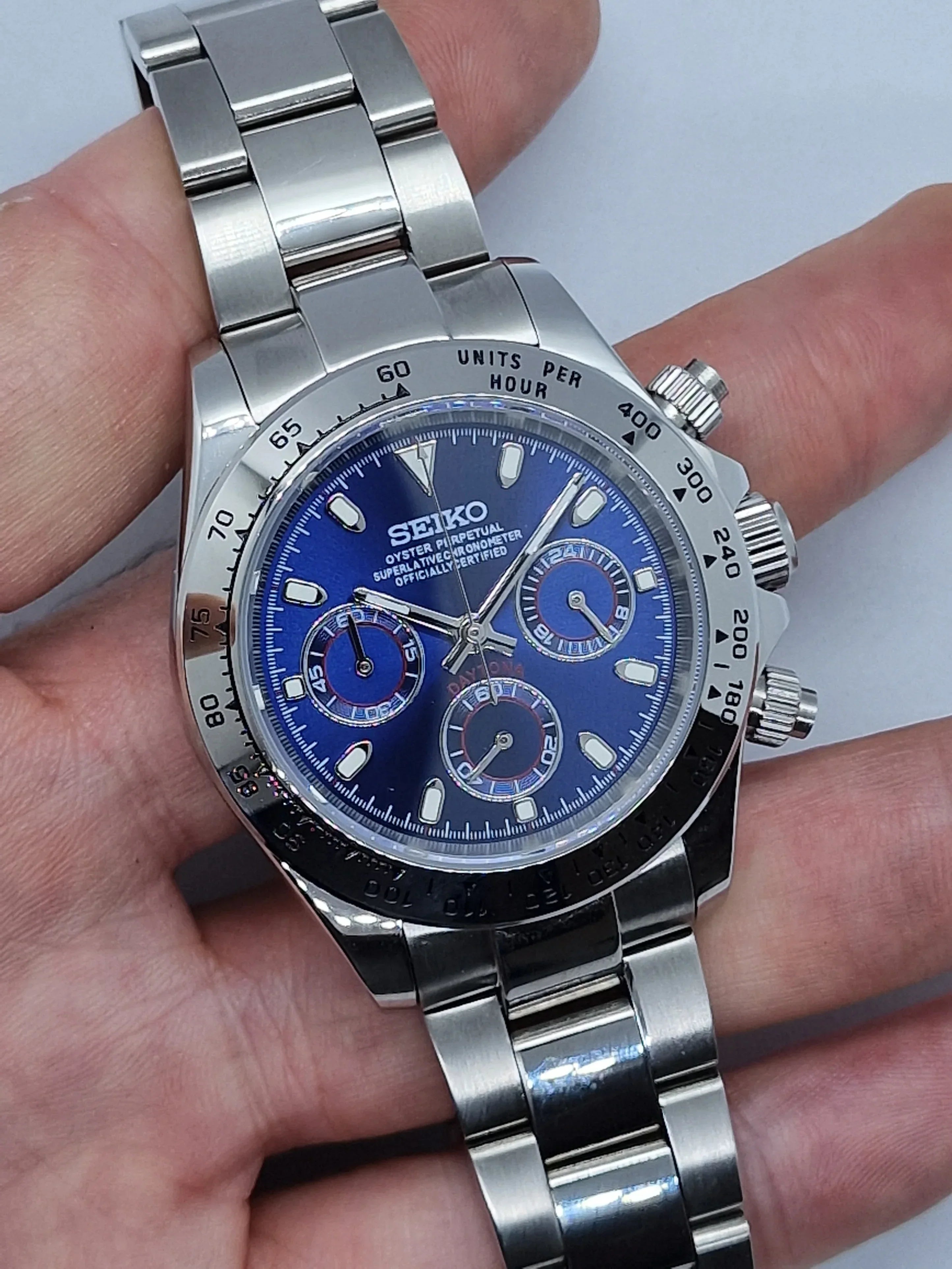 Seitona Silver Blue Dial