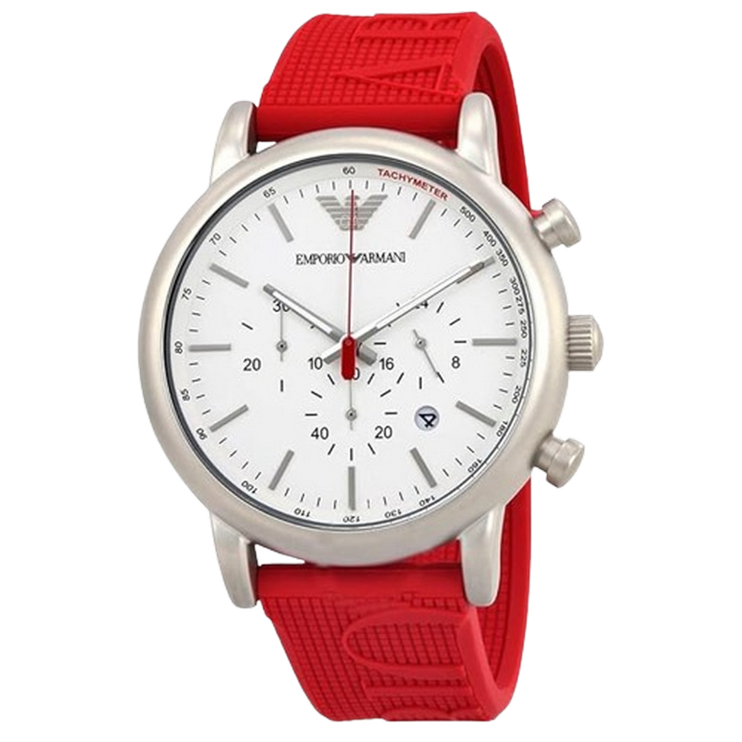 EMPORIO ARMANI Chronograph White Dial Men's