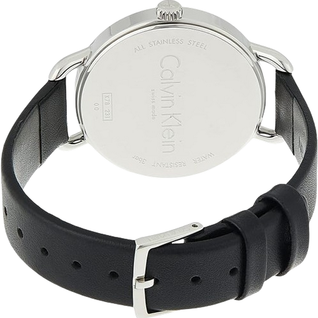 Calvin Klein Unisex Adult Analogue-Digital Quartz Watch with Leather Strap