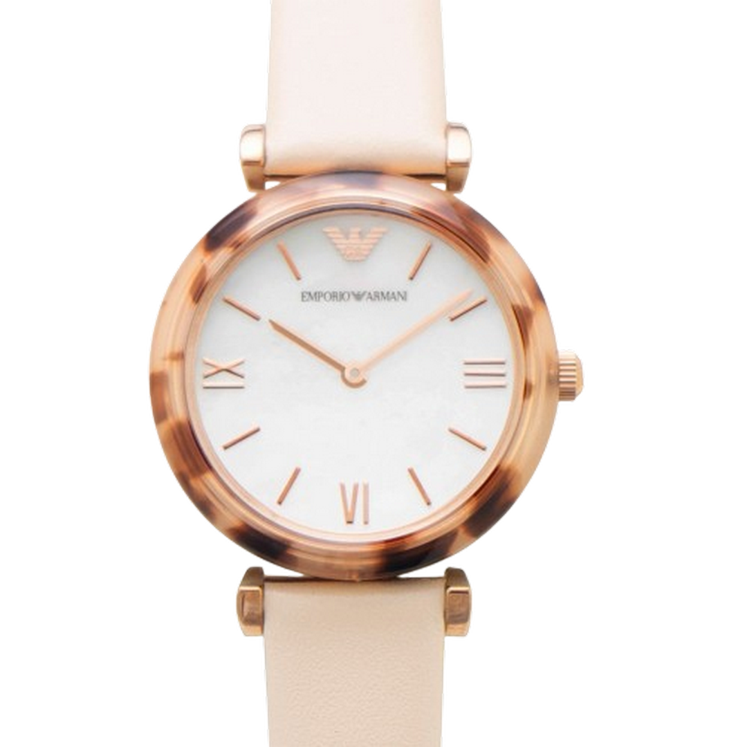 Emporio Armani Women's Analog Display and Leather Strap