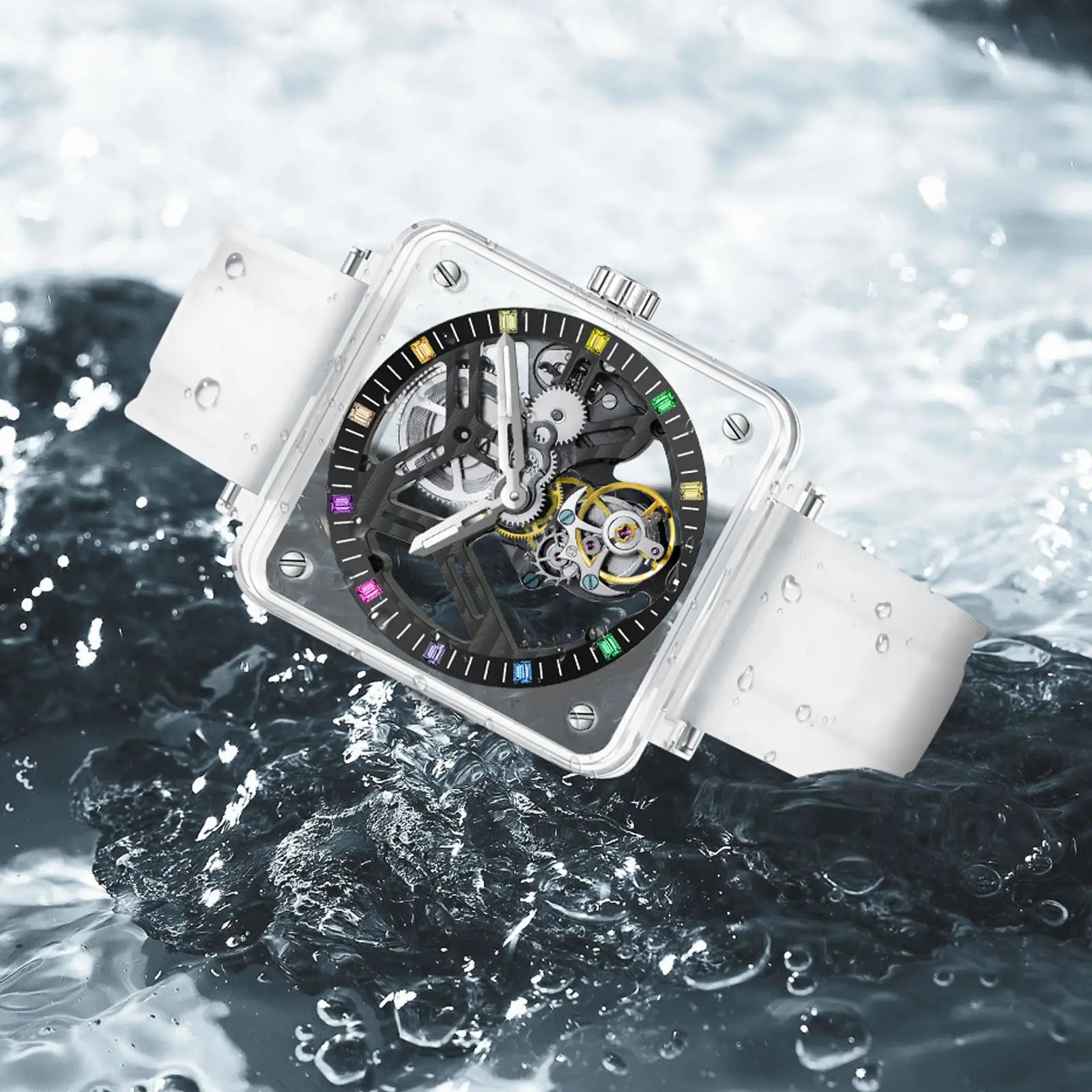 Custom Sapphire Edition Tourbillon: Handcrafted Mechanical Watch