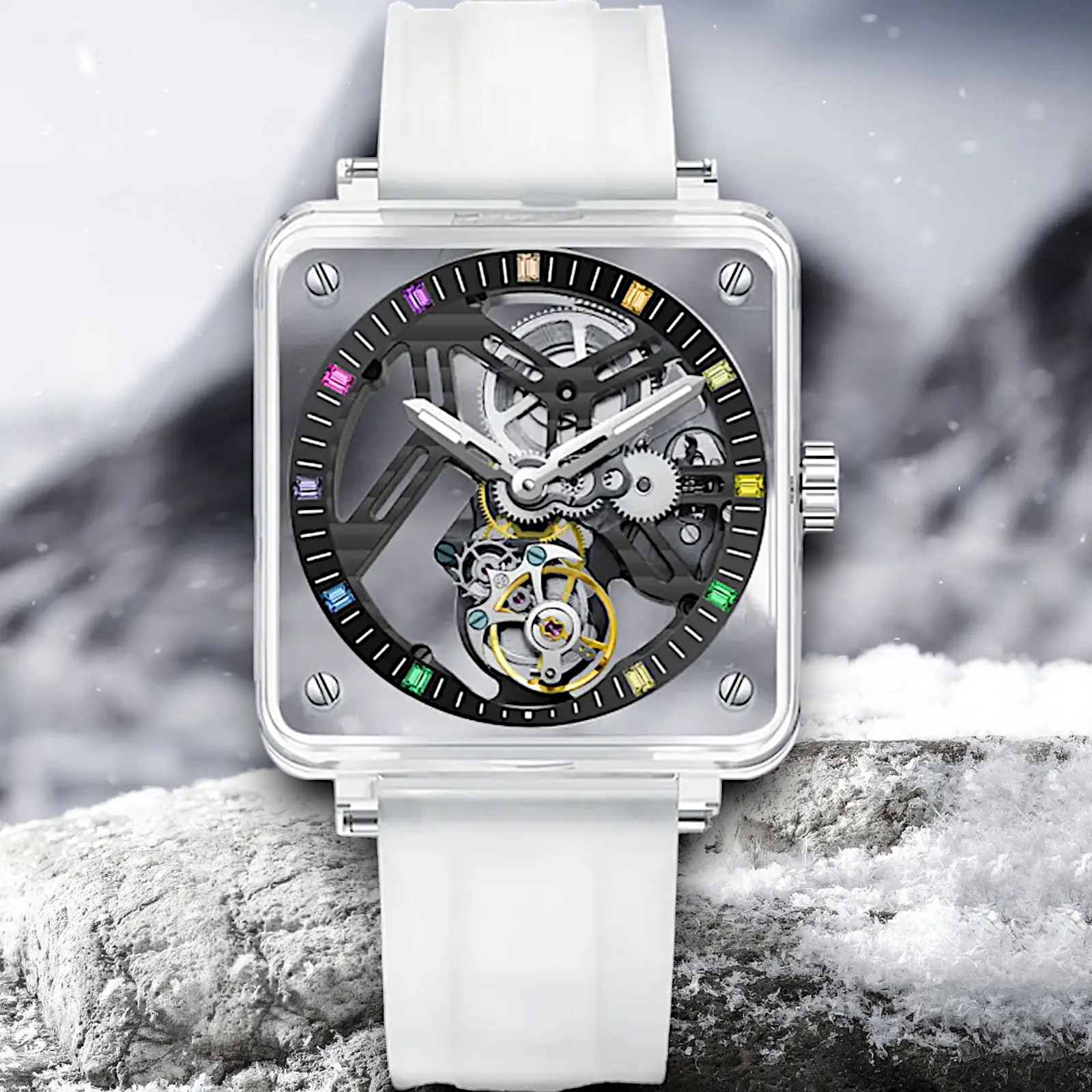 Custom Sapphire Edition Tourbillon: Handcrafted Mechanical Watch