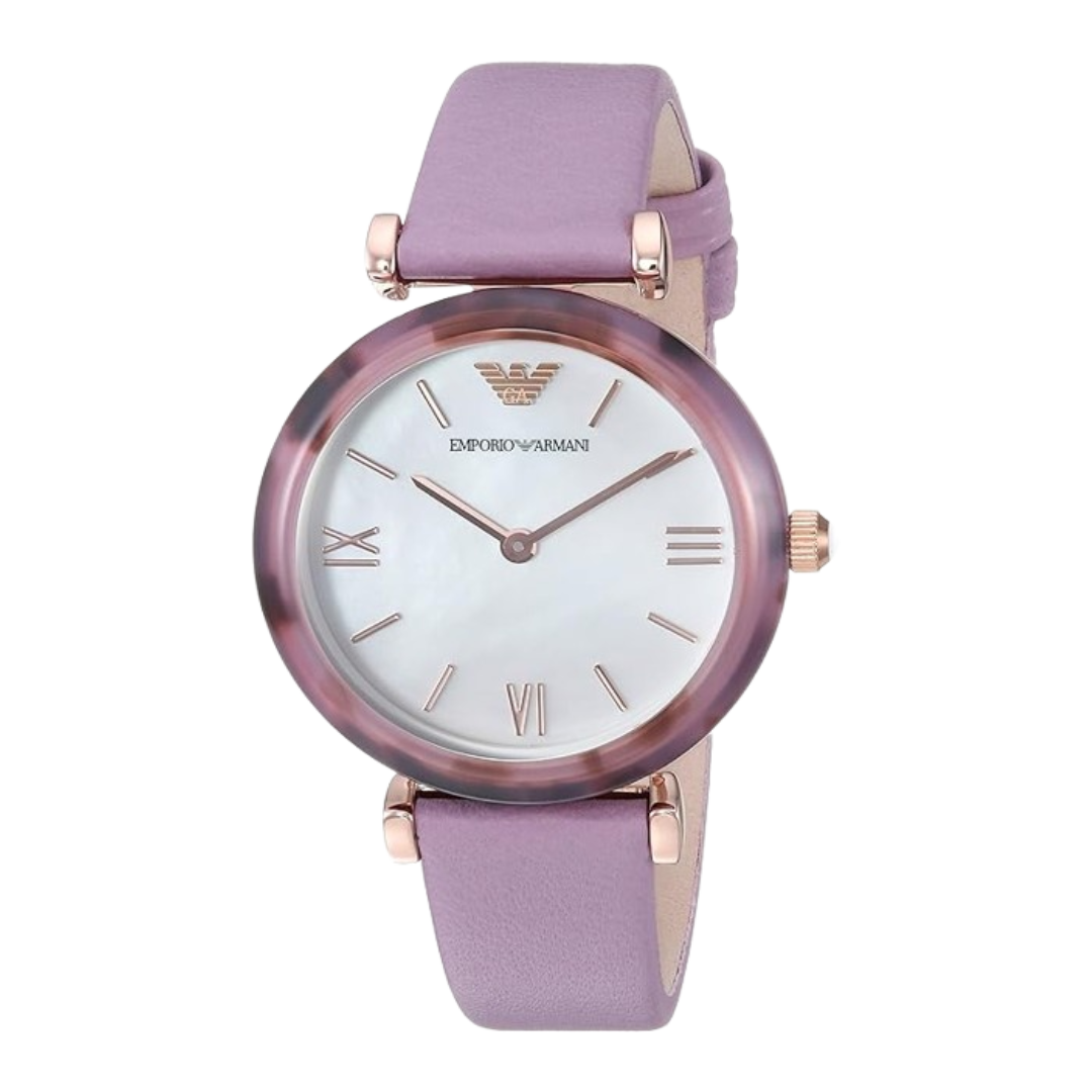 Emporio Armani Women's AR11003 Gianni T-Bar Analog Display Purple