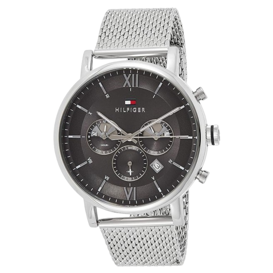 Tommy Hilfiger Men's Analogue Quartz Watch with Silver Stainless Steel Strap