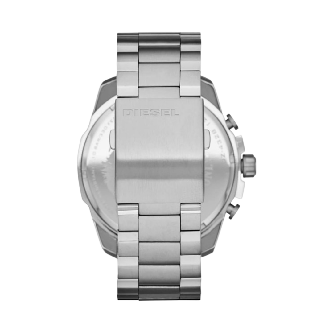 Diesel Men's DZ4328 Mega Chief Silver-Tone Stainless Steel