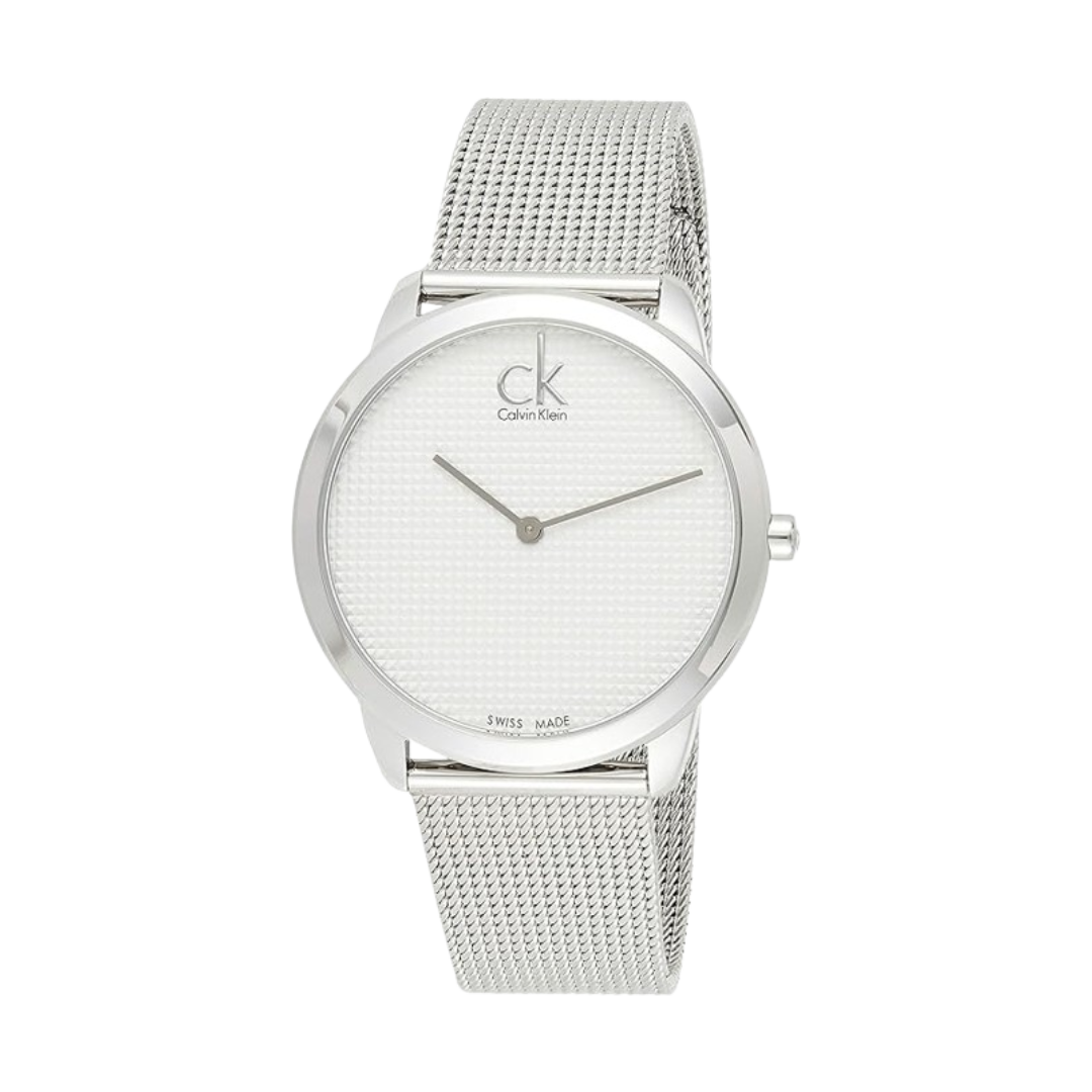 Calvin Klein K3M2112Y Mens Minimal Silver Mesh