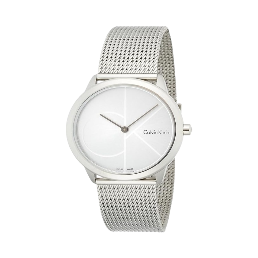 Calvin Klein Unisex-Adult Quartz Watch, Analog Display and Stainless Steel Strap