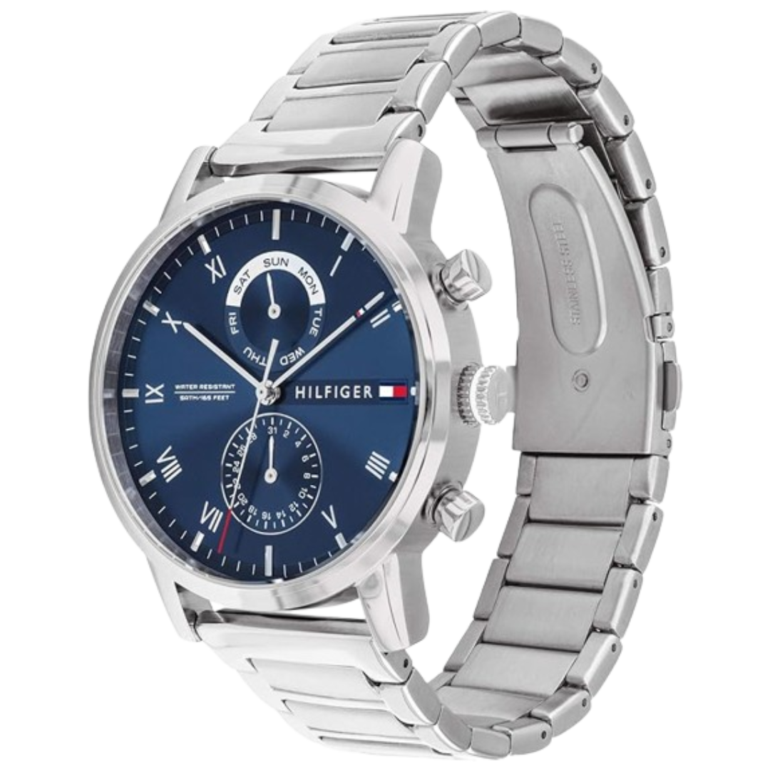 Tommy Hilfiger Analogue Quartz Watch for Men with Silver Stainless Steel Bracelet