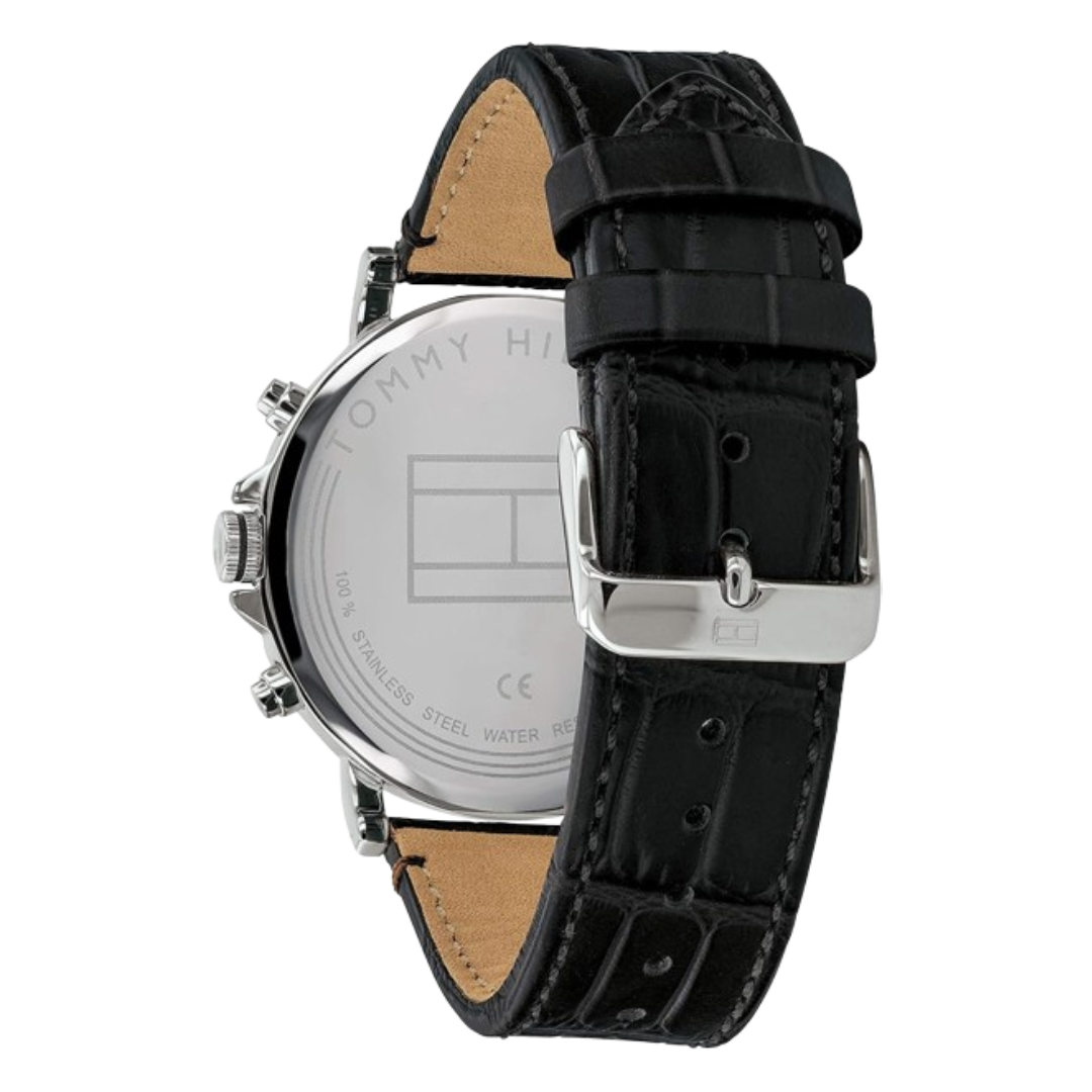 Tommy Hilfiger Analogue Multi-function Quartz Watch for men with Black or Brown Leather