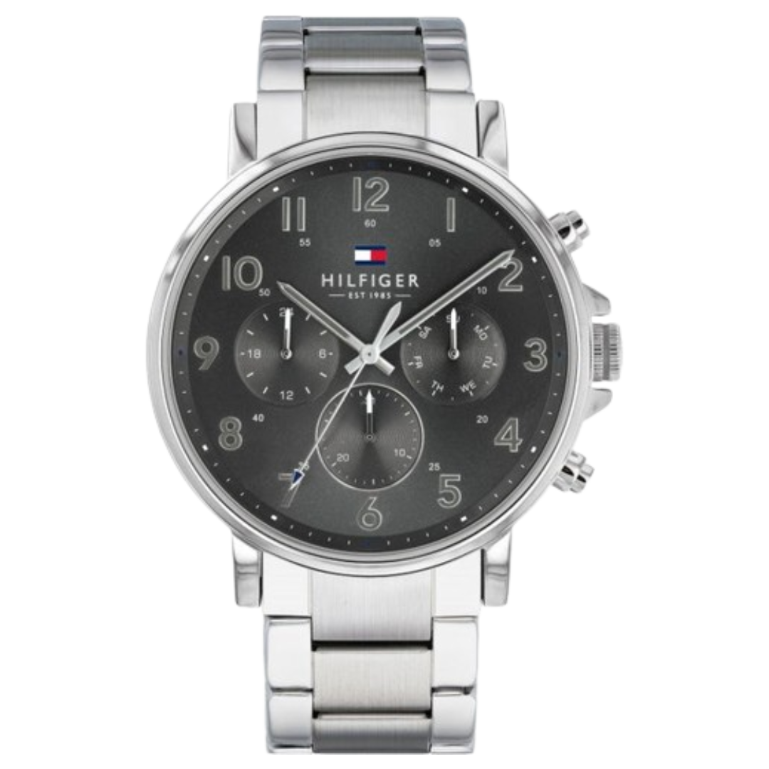 Tommy Hilfiger Multi-function Stainless Steel Black Men's