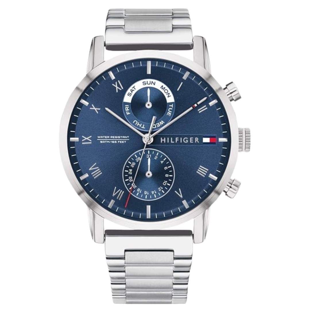 Tommy Hilfiger Analogue Quartz Watch for Men with Silver Stainless Steel Bracelet