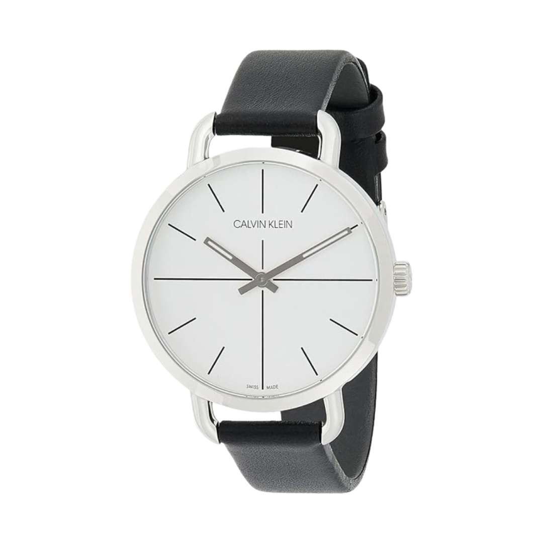 Calvin Klein Unisex Adult Analogue-Digital Quartz Watch with Leather Strap