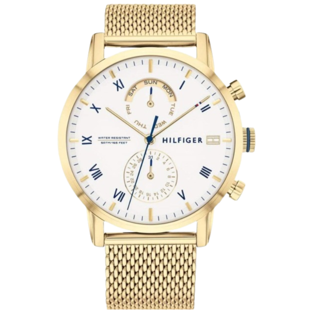 Tommy Hilfiger Watch, Gold, White, One Size, bracelet