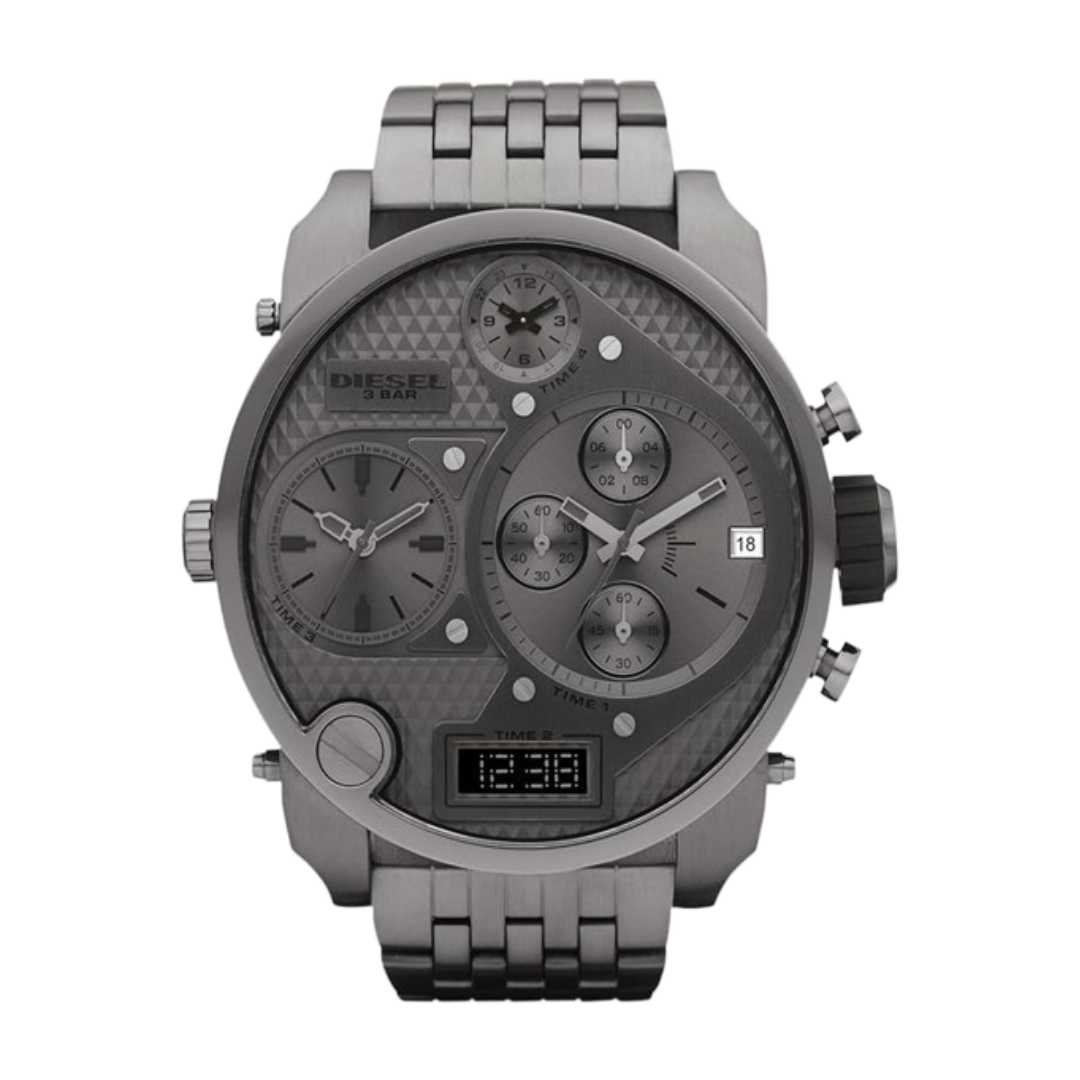 Diesel Analog-Digital Grey Dial Men's Watch-DZ7247