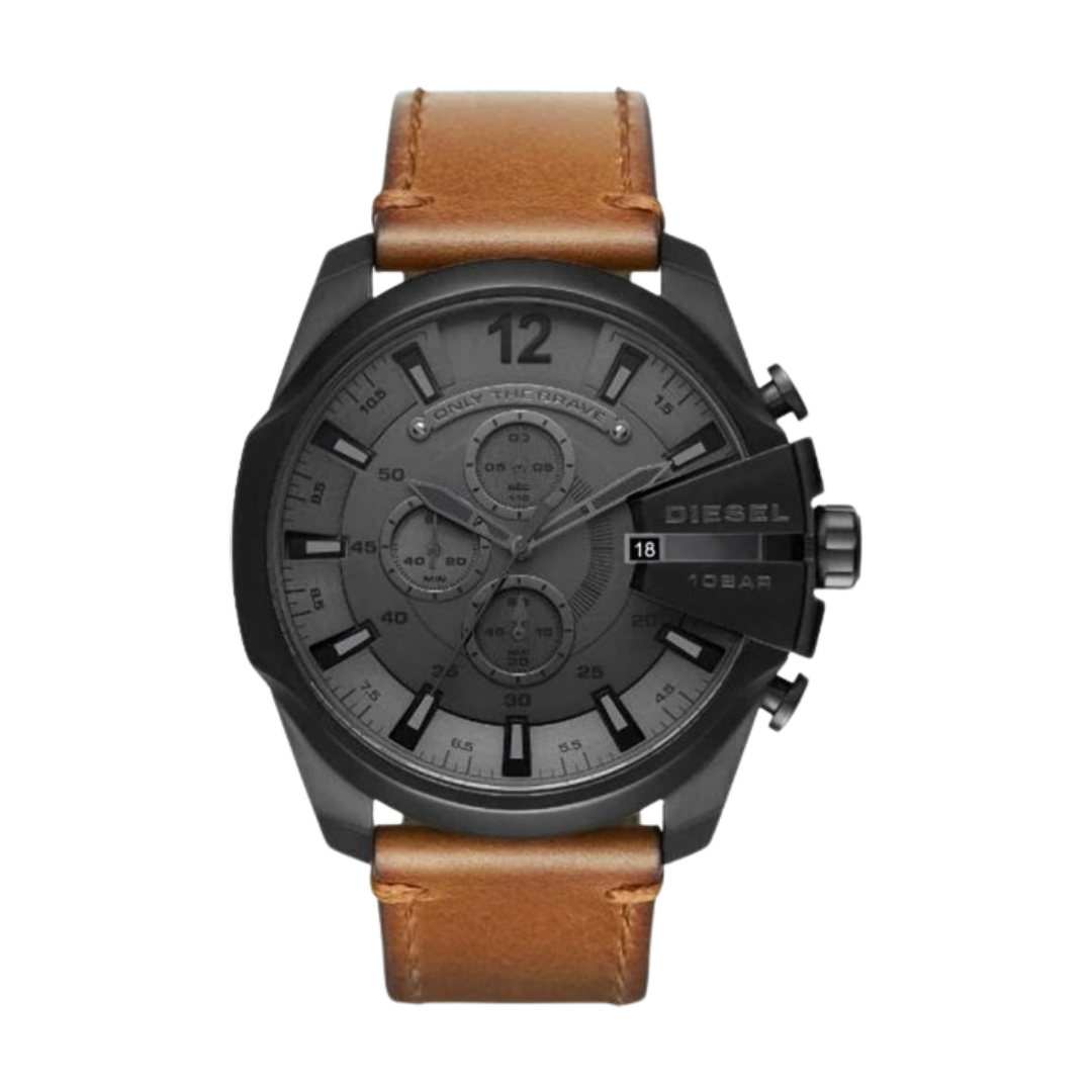 Diesel Men's DZ4463 Mega Chief Analog Display Japanese Quartz Brown