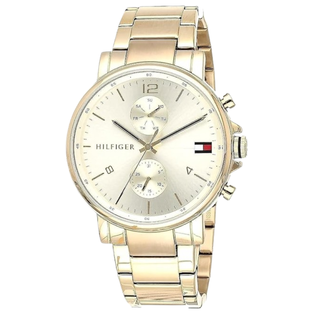 Tommy Hilfiger Gold Steel Men's Multi-function