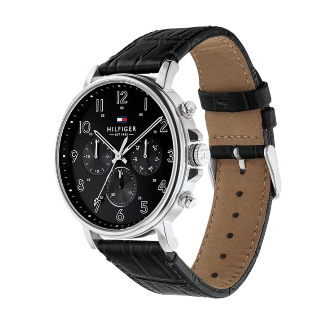 Tommy Hilfiger Analogue Multi-function Quartz Watch for men with Black or Brown Leather