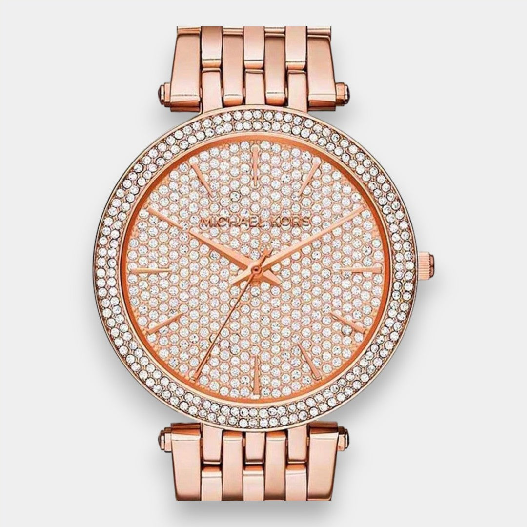 Michael Kors Rose Gold Dial Rose Gold Steel Strap Watch For Women - MK3439