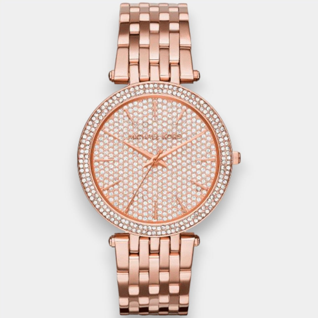 Michael Kors Rose Gold Dial Rose Gold Steel Strap Watch For Women - MK3439