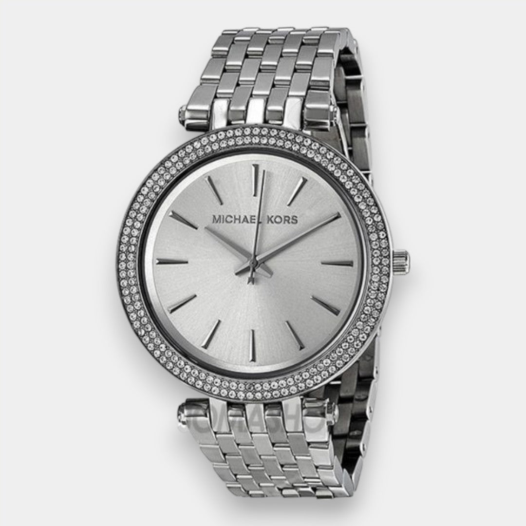 Michael Kors Darci Silver Dial Silver Stainless Steel Strap Watch For Women - MK3190