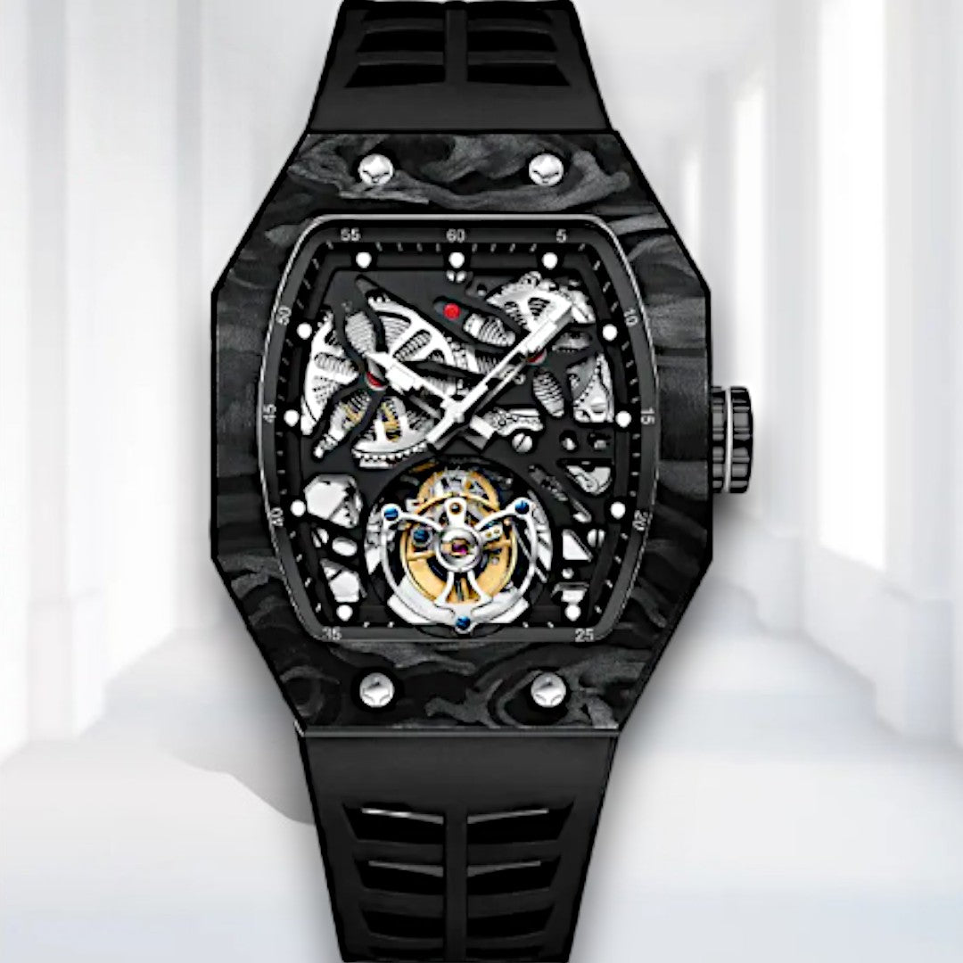 Custom Carbon Fiber Tourbillon Skeleton Mod