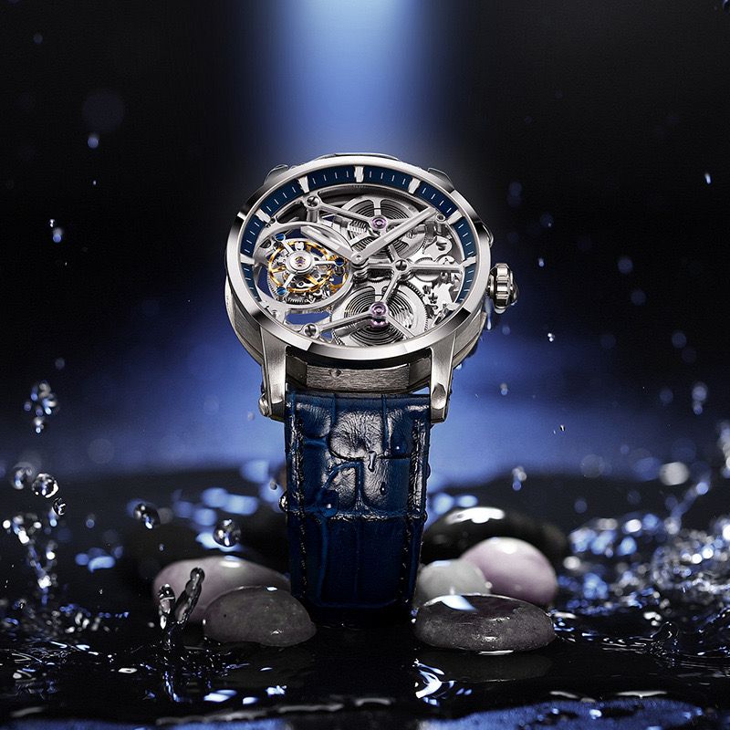 Anpassad Triple Tourbillon Skeleton Mod