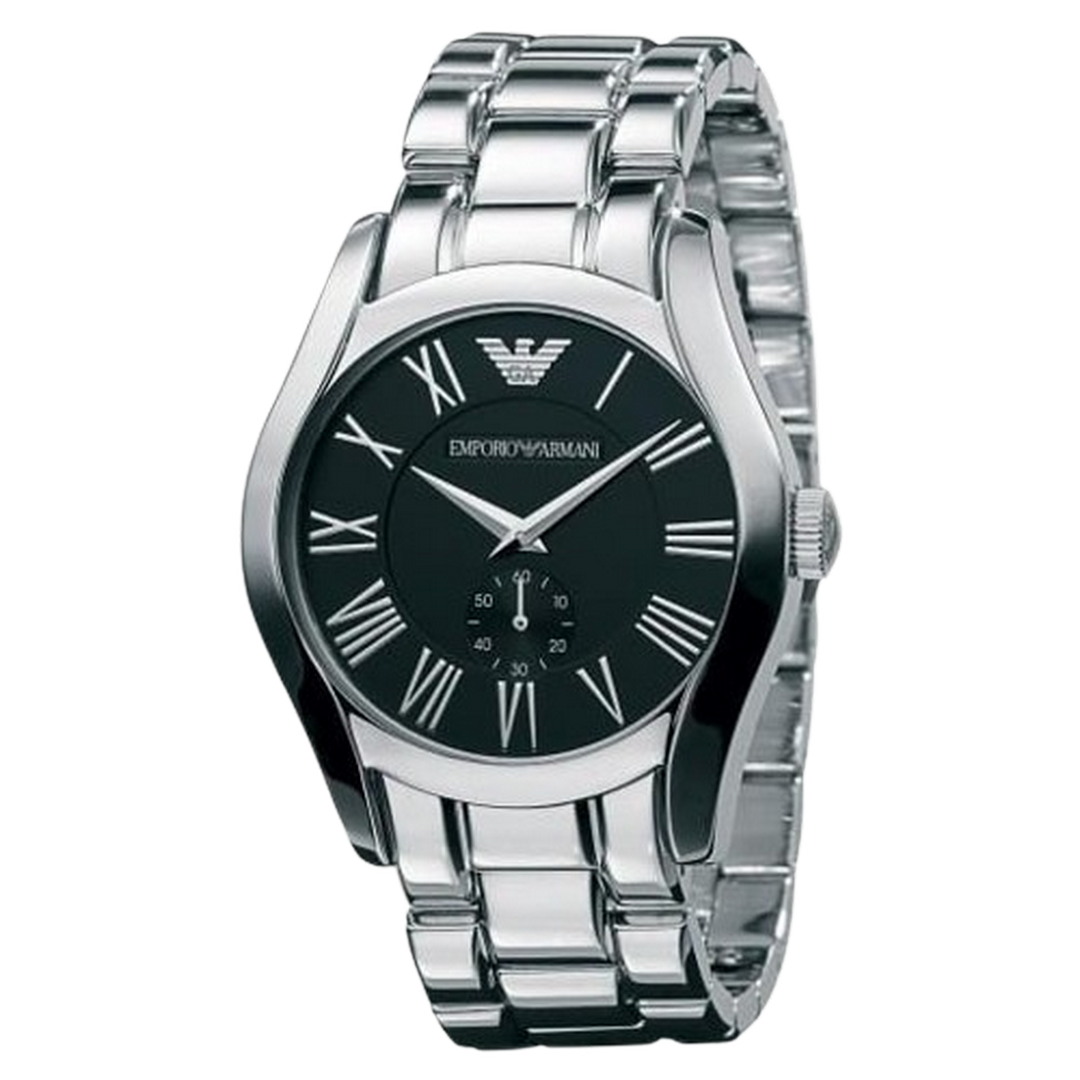 Emporio Armani Men's AR0680 Stainless Steel Black Dial